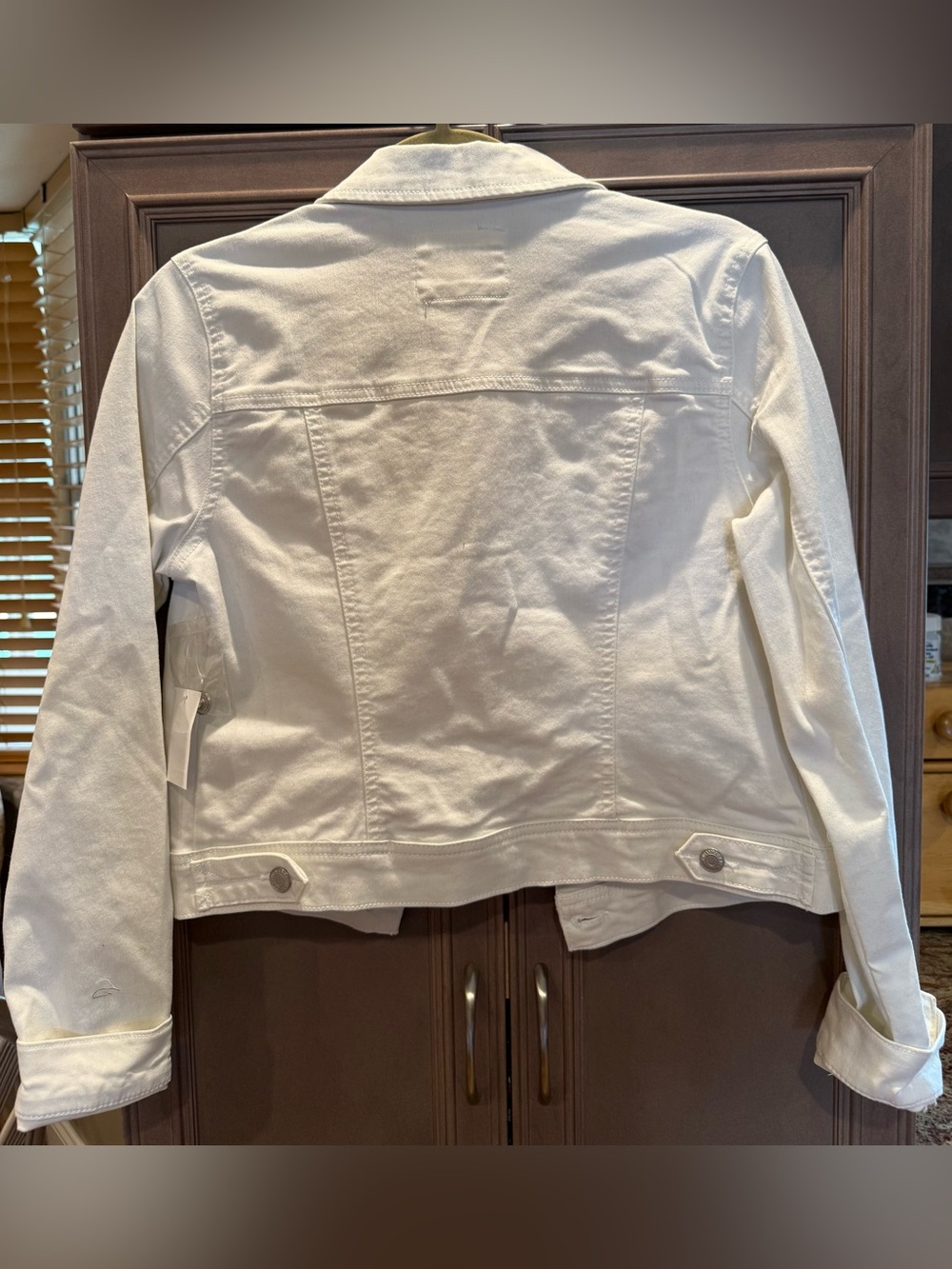 Wax Jean Medium White Denim NWT Trucker Jacket - Picture 3 of 8